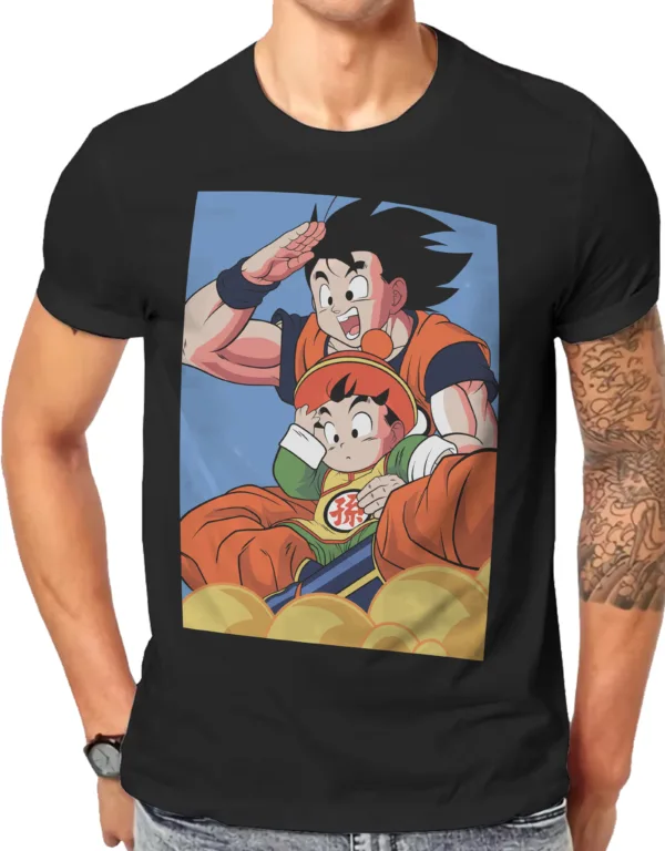 Dragon Ball - Camisa Preta - Goku e Gohan Dragon Ball Z